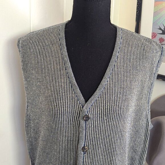 Ermenegildo Zegna Button Up Sweater Vest MD Preppy Quiet Luxury Cozy Academia - Picture 4 of 8